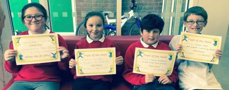 Brógán, Zara, Louis and Andrew are our Pupil of the Week winners in KS2 on this, the first day of December. Well done!