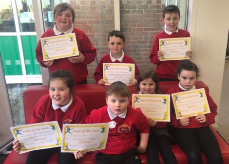 It was Pupil of the Week time again today. Well done to our winners: Ronan, Olivia, Maci, Reece, Tiarna, Darragh and Mia.