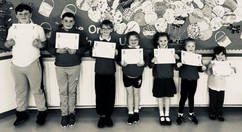 Happy smiling faces today as Connor, Curtis, Andrew, Kieva, Kayla, Jasmine and Lucy were all presented with their Pupil of the Week certificates.