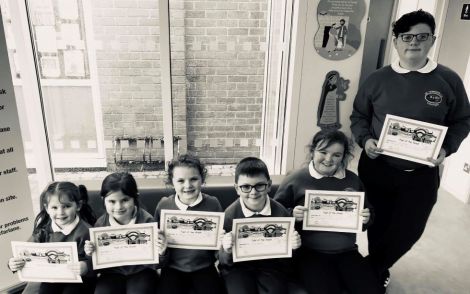 Paige, Olivia, Kayla, Cian, Tierna and Connor - our Pupil of the Week winners today!
